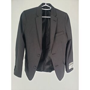 NWT Van Heusen Blazer Suit Jacket Size 12‎ Womans Black  Two-Button Long Sleeve